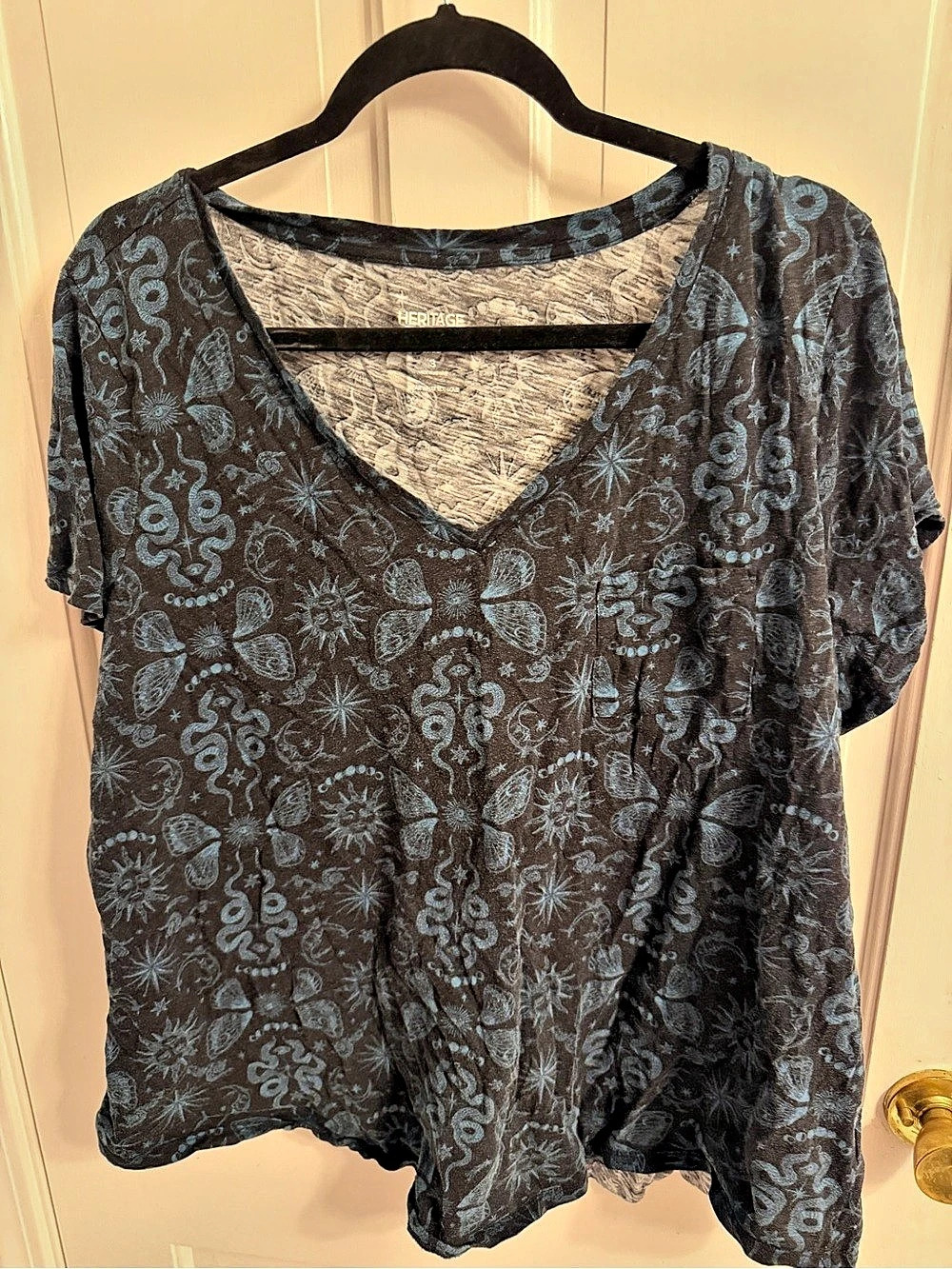 Heritage by torrid celestial Print Tunic Black & Blue Size 3